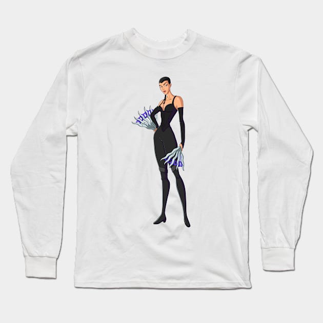 kitana Long Sleeve T-Shirt by dubcarnage